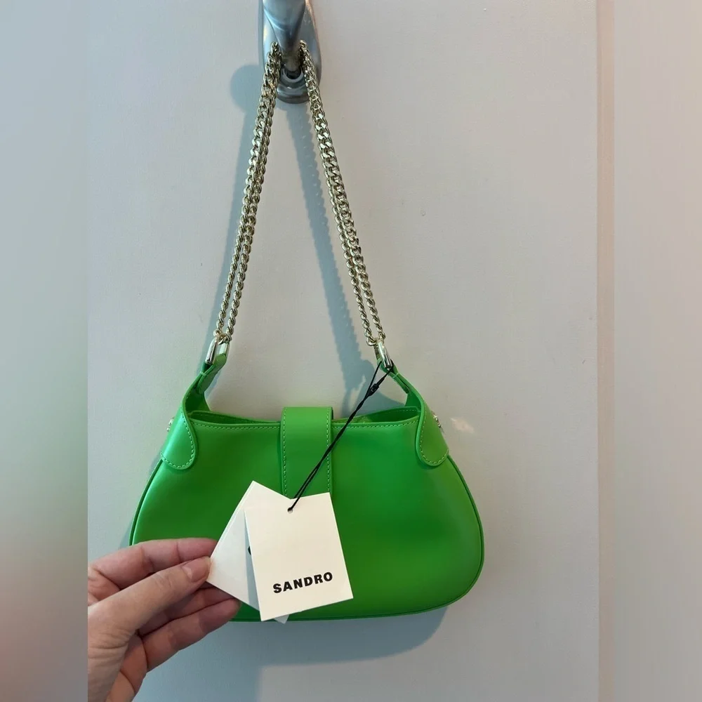 Sandro Sweet Janet Leather Shoulder Bag  NWT - Picture 8 of 16